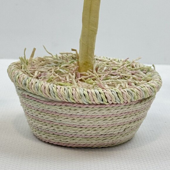 Vintage Easter Tree 17 Wooden Ornaments Bendable Branches Yellow 18" Tall - Picture 3 of 12